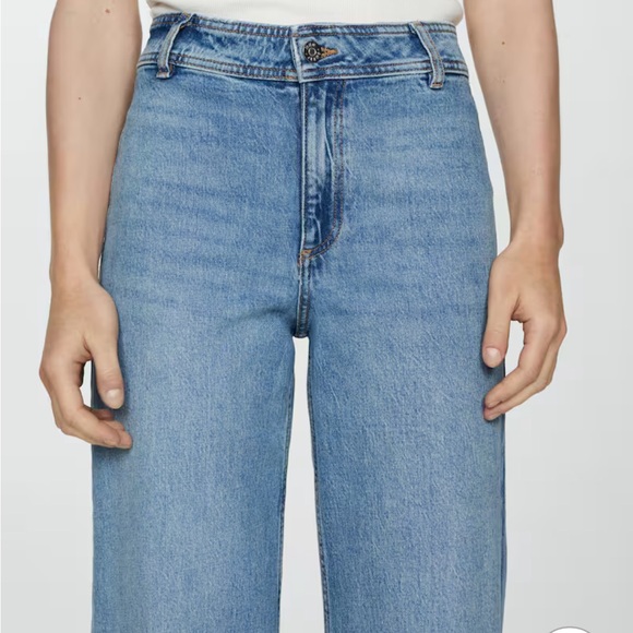 Mango High Waist Culotte Jeans - Picture 4 of 13